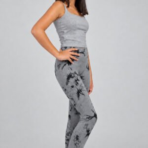 Leggins Push Up Tie-Dye Gris Claro