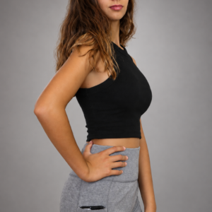 Leggings Deportivos Gris Claro con Bolsillo para el Móvil