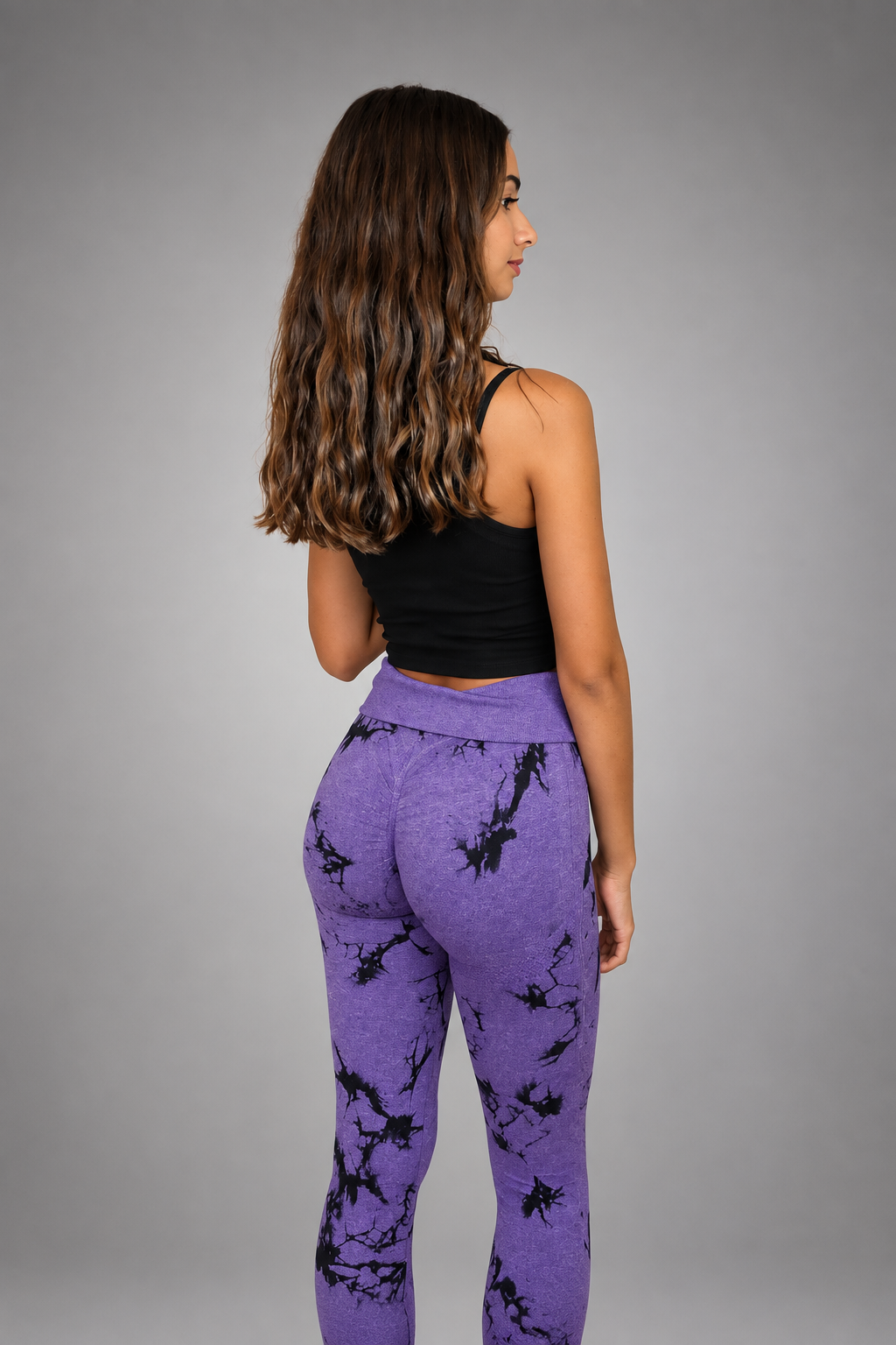 Leggins Push Up Tie-Dye Morado - Imagen 2